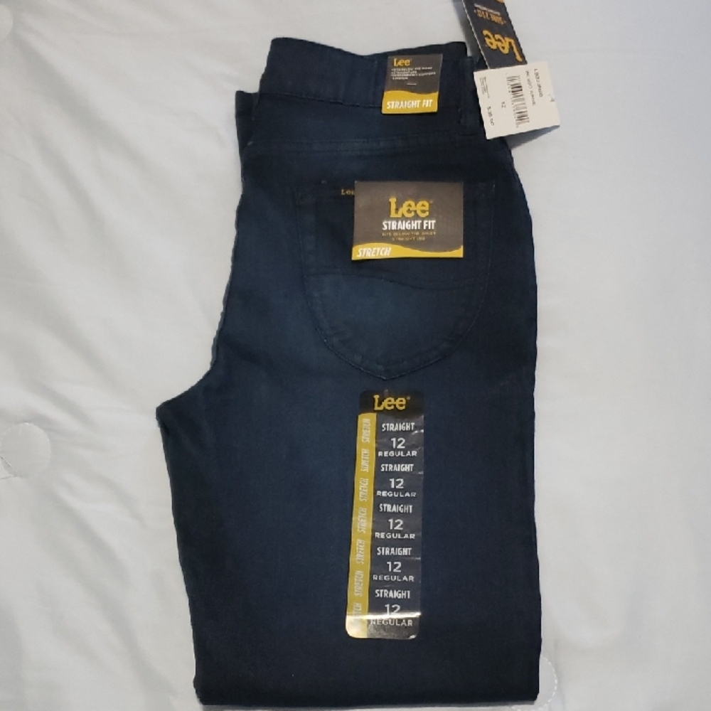 New Lee Boys Straight Fit Jeans - Navy
